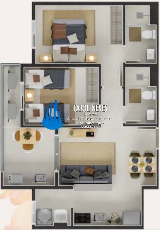 Apartamento à venda com 2 quartos, 63m² - Foto 9