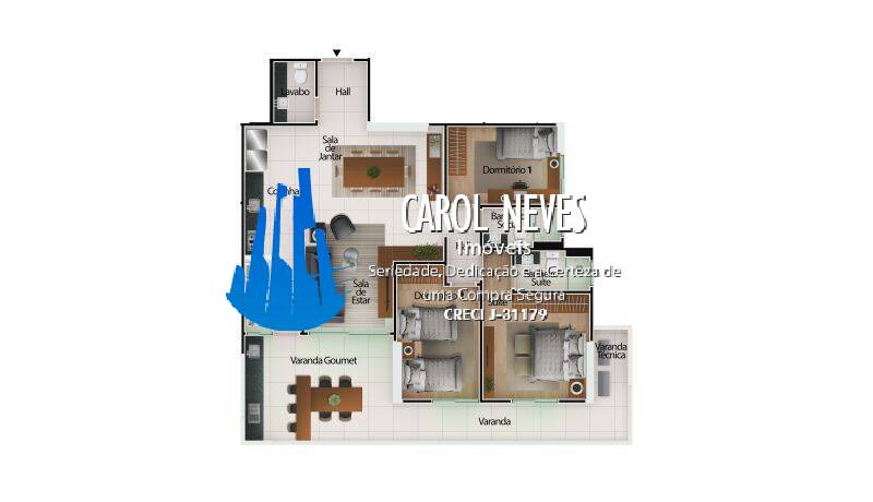 Apartamento à venda com 3 quartos, 127m² - Foto 16